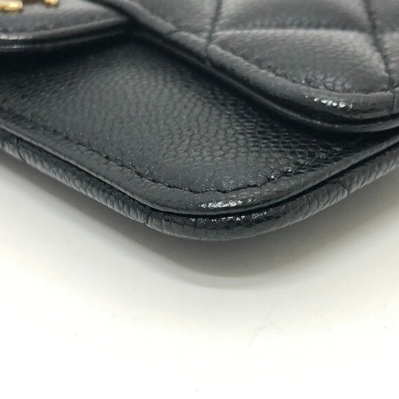 CHANEL Black Caviar Leather Coco Mark Wallet - Picture 8 of 15